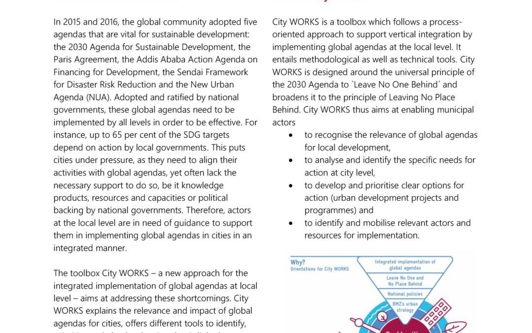 City WORKS – A working aid for the implementation of global agendas at city level