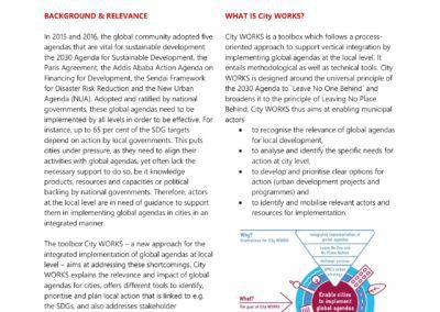 City WORKS – A working aid for the implementation of global agendas at city level
