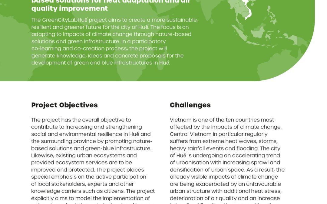 Sustainable Development of Urban Regions (SURE): Profiles of projects GreenCityLabHuế, IMECOGIP, Myrisk, FloodAdaptVN and PolyUrbanWaters