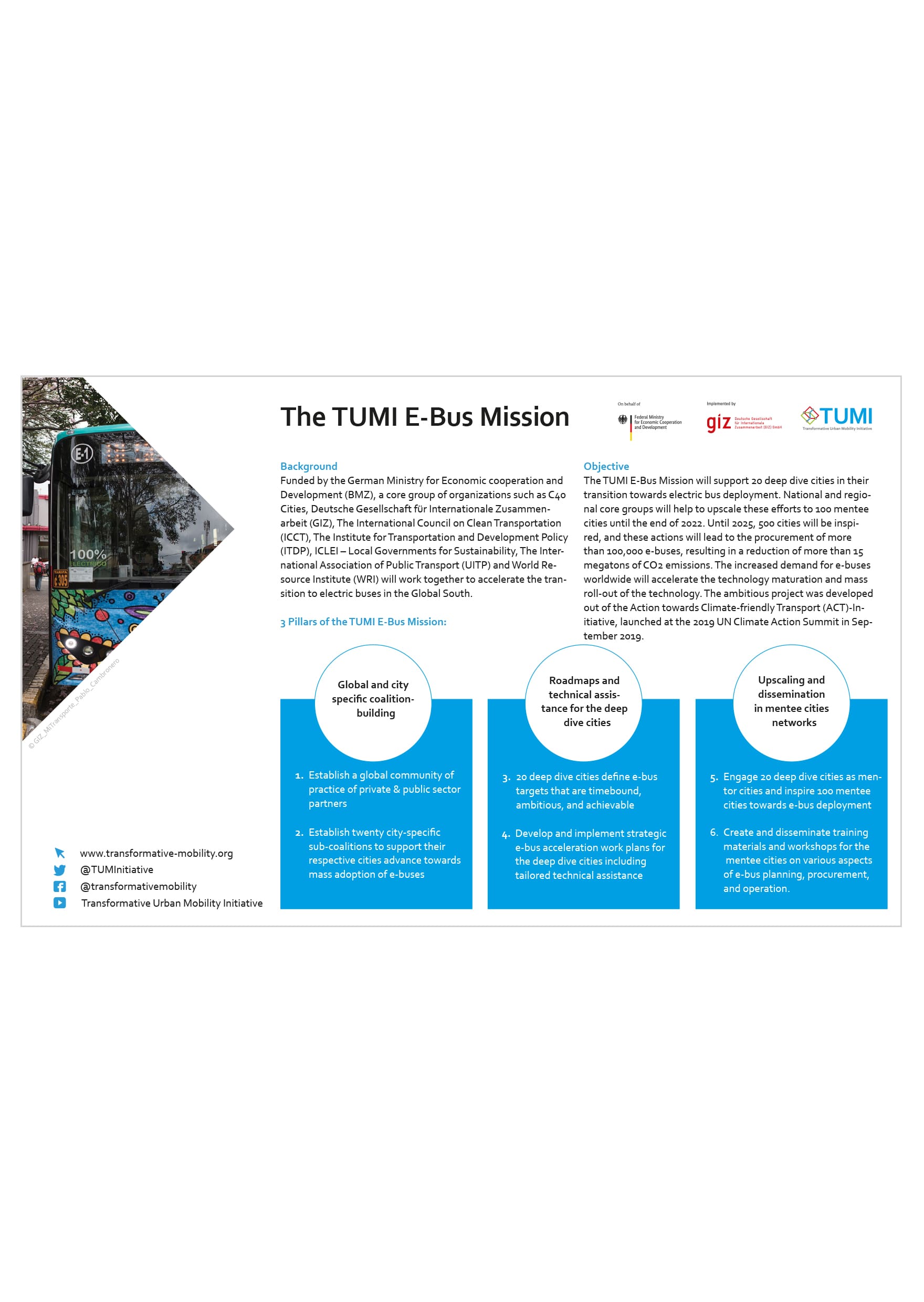 The TUMI-E-Bus Mission