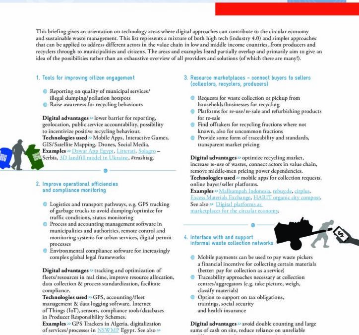 Digital Approaches for the Circular Economy in Low and Middle Income Countries