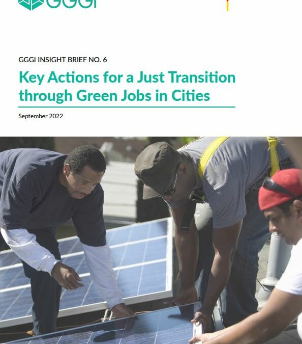 Key Actions for a Just Transition through Green Jobs in Cities